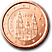 1 cent Euro M&uuml;nze Spanien
