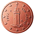 1 cent Eurom&uuml;nze San Marino